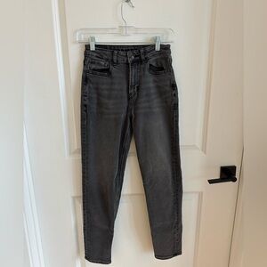 American Eagle Black Straight Ankle Jeans